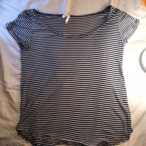 Striped short sleeve top
